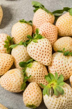 Organic Raw Pink Pineberry Strawberries Ready to Eat clipart