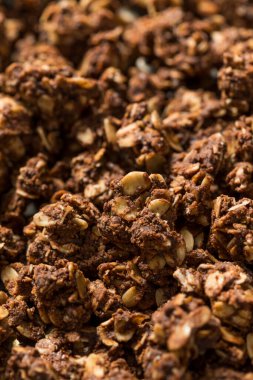 Ev yapımı Sağlıklı Çikolatalı Granola Kahvaltılık Gevrek Yemeye Hazır