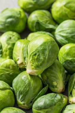 Bir demet organik Yeşil Çiğ Brüksel lahanası