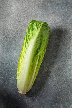 Organik Yeşil Romaine Marul Kafa Kesmeye Hazır