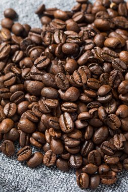 Organik Kahverengi Espresso Kaşık İçinde Kahve Fasulyesi