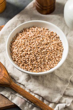 Organik Çiğ Farro Tanesi Kasede