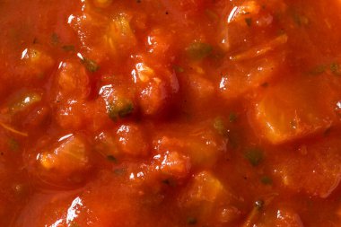 Organik Çiğ Domates ve Cilantro Salsa ve Tortilla Chips.