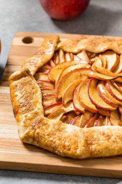 Sweet Autumn Homemade Apple Galette Dessert with Cinnamon Sugar