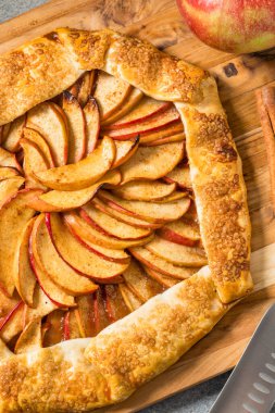 Sweet Autumn Homemade Apple Galette Dessert with Cinnamon Sugar