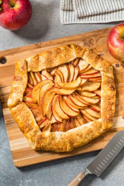 Sweet Autumn Homemade Apple Galette Dessert with Cinnamon Sugar
