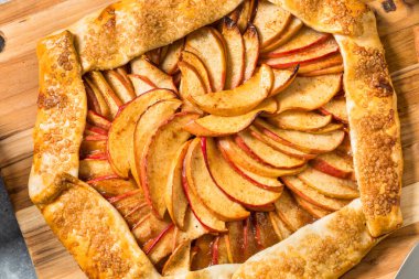 Sweet Autumn Homemade Apple Galette Dessert with Cinnamon Sugar