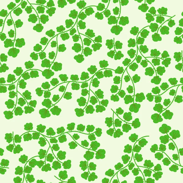 Безшовний Абстрактний Зелений Візерунок Листям Векторний Квітковий Фон Векторні Ілюстрації — стоковий вектор