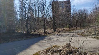 Pripyat Kasabası, Çernobil Yasaklama Bölgesi. Çernobil nükleer kazası 26 Nisan 1986 tarihinde meydana geldi.