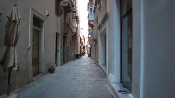 Spaziergang Durch Die Strait Street Malta Visuelle Reise Vallettas Erbe — Stockvideo