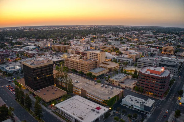 Flygfoto Över Centrala Bakersfield Kalifornien Skyline — Stockfoto