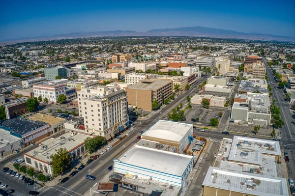 Flygfoto Över Centrala Bakersfield Kalifornien Skyline — Stockfoto