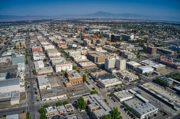 Bakersfield Şehir Merkezinin Hava Görüntüsü California Skyline — Stok fotoğraf