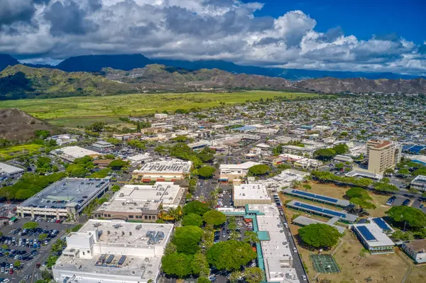 Kailua, Hawaii 'nin Honolulu banliyösünün hava görüntüsü.