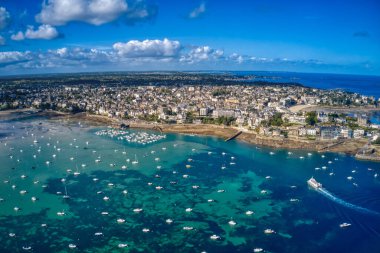 Dinard, Fransa Tatil Kasabasının Hava Görüntüsü