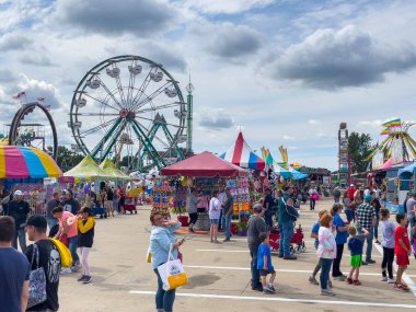 Spencer, Iowa, ABD 9-10-22 Clay County Fuarı Orta Batı 'daki en büyük panayırdır.