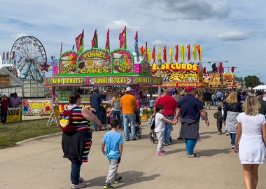 Spencer, Iowa, ABD 9-10-22 Clay County Fuarı Orta Batı 'daki en büyük panayırdır.
