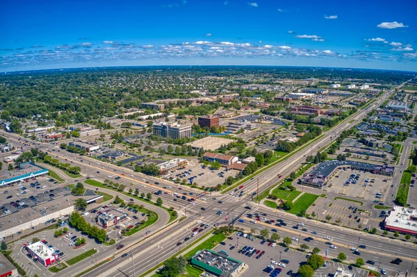 Vista Aérea Las Ciudades Gemelas Del Suburbio Apple Valley Minnesota —  Fotos de Stock