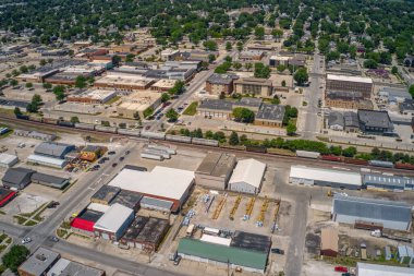 Yaz boyunca Carroll, Iowa Havadan Görünümü