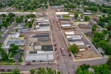 Lennox, Güney Dakota 'nın Sioux Falls banliyösünün hava görüntüsü