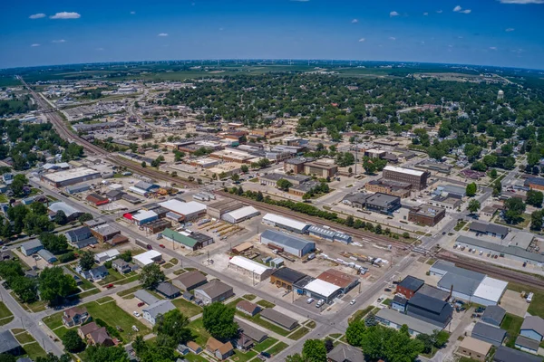 stock image Aerial View of Carroll, Iowa during Summer