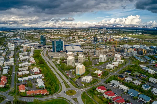 Vedere Aeriană Fluirului Interiorul Islandei fotografii de stoc fără drepturi de autor