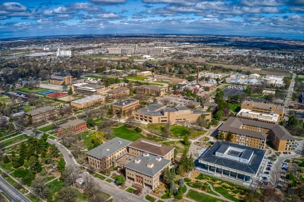 Luchtfoto Van Een Grote Openbare Universiteit Lincoln Nebraska — Stockfoto