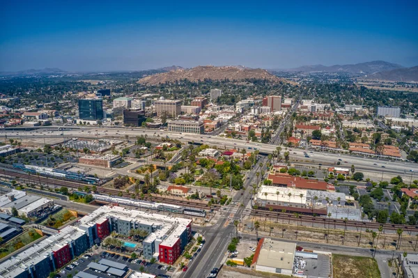 Luftaufnahme Des Vororts Von Riverside Los Angeles Kalifornien — Stockfoto