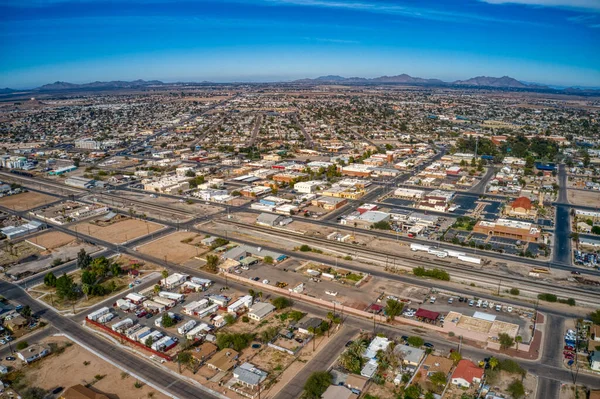 Aerial View of Downtown in the Phoenix Suburb of Casa Grande, Arizona