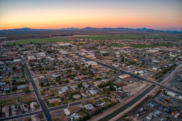 Widok Lotu Ptaka Nad Przedmieściami Phoenix Buckeye Arizona — Zdjęcie stockowe