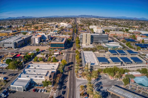 Letecký Pohled Předměstí Phoenixu Chandleru Arizoně Stock Obrázky