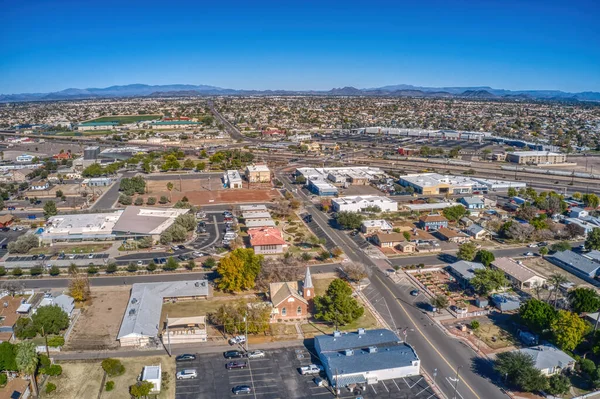 Vista Aérea Subúrbio Phoenix Peoria Arizona — Fotografia de Stock