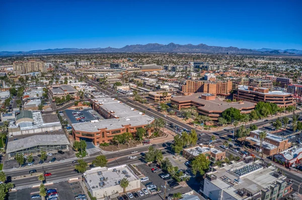 stock image Aerial View of the Phoenix Suburb of Scottdale, Arizona