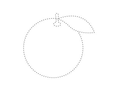 Boyama kitabı şablonu için kesik turuncu taslak, çocuklar için turuncu çizelge yazdırılabilir