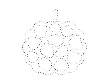 Boyama kitabı şablonu için çırpılmış muhallebi elması, çocuklar için krema çizelgesi basılabilir çizelge