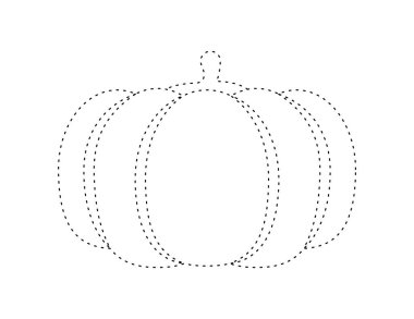 Boyama kitabı şablonu için kesik balkabağı taslağı, çocuklar için balkabağı resimleme çalışma tablosu yazdırılabilir