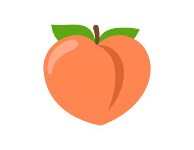 boyama kitabı şablonu için şeftali illüstrasyonu, çocuklar için şeftali baskı tablosu