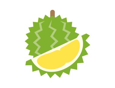 Boyama kitabı şablonu için durian illüstrasyonu, çocuklar için durian baskı tablosu