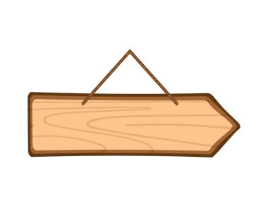 Asılı ahşap tabela, boş tahta
