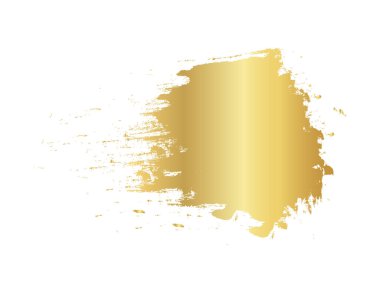 Altın fırça izleri, altın renk lekesi, altın fırça darbesi, elle çizilmiş altın doku