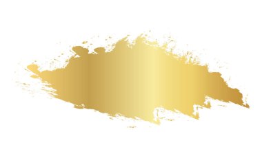 Altın fırça izleri, altın renk lekesi, altın fırça darbesi, elle çizilmiş altın doku