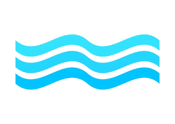 Water Waves Stripe Θαλάσσια Αδιάλειπτη Μοτίβο Μπλε Κύματα Κυματισμός Κύματος — Διανυσματικό Αρχείο