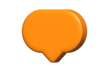 Konuşma balonu çerçeve 3D, konuşma simgesi, emoji yorumu, sevimli sohbet, üç boyutlu sosyal çerçeve