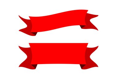 Satış mesajı tanıtımı için kırmızı etiket şeridi, etiket şeridi