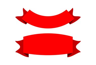 Satış mesajı tanıtımı için kırmızı etiket şeridi, etiket şeridi