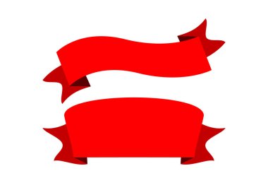 Satış mesajı tanıtımı için kırmızı etiket şeridi, etiket şeridi