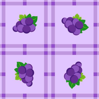 Üzüm meyvesi desensiz kumaş, basit üzüm meyvesi tatlı kare arka planda tekrar, resimli meyve desenli duvar kağıdı