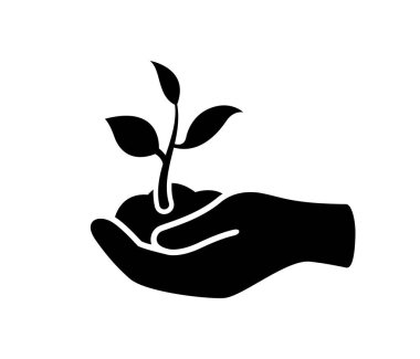 bitki el ikonu, ağaç büyümesi bitki konsepti