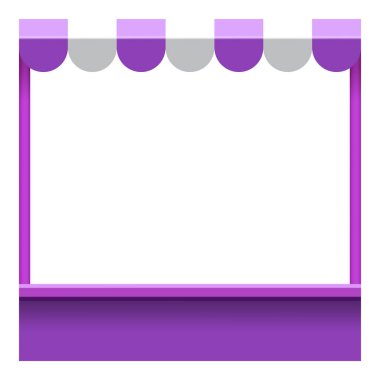 vitrin çerçevesi tenteli, mor tente çadırı, büfe çerçevesi, pankart için büfe önü çerçevesi