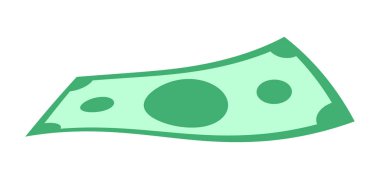 banknot dolar ikonu, uçuş parası, kağıt dolar para birimi, nakit para